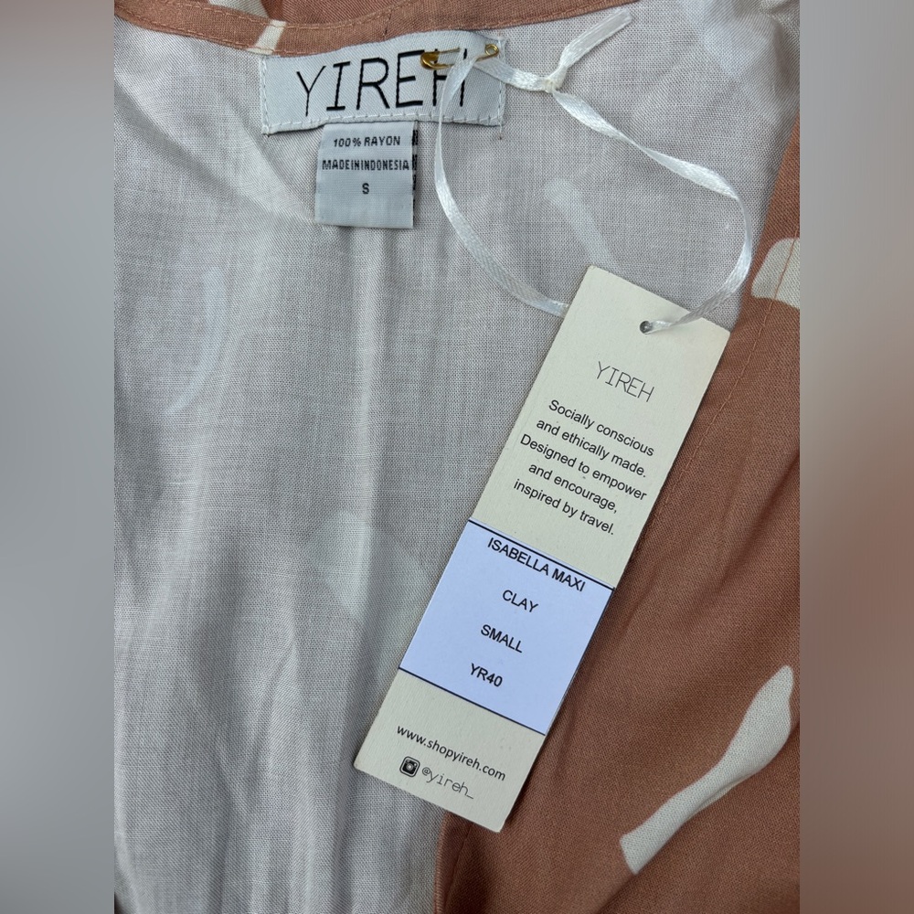 YIREH Isabella Wrap Maxi in Clay, size Small, NWT - Picture 9 of 13